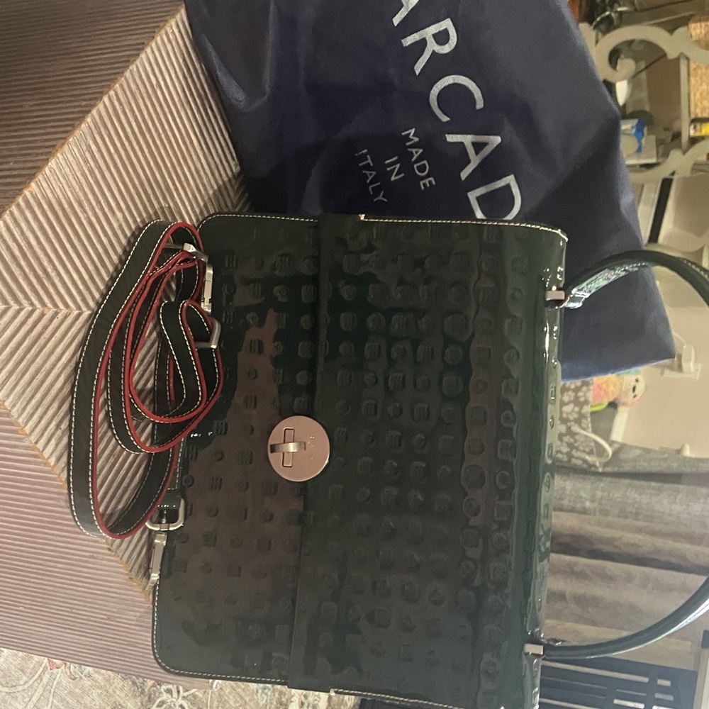 ARCADIA Forest Green Leather Bag